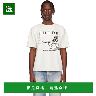 1h可退 香港直邮Rhude 男士 灰白色 I Need A Getaway T 恤 RHPS2