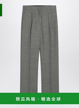 香港直邮Prada 普拉达 女士 宽松灰色羊毛裤子 P273IOOO16VEF0480