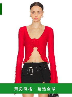 1h可退 香港直邮Majorelle 女士 Val 上衣 ACS2224F23 red红色 舒