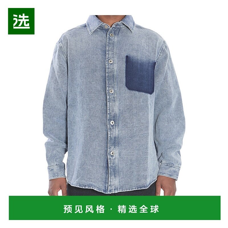 香港直邮Loewe 长袖牛仔衬衫 H526Y1DW17罗意威亚麻