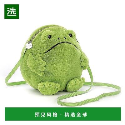 欧洲直邮Jellycat 绿色尼龙/聚酯纤维瑞奇雨蛙袋玩偶
