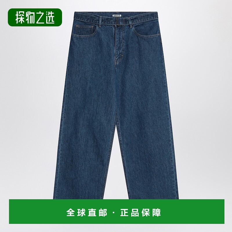 1h可退 香港直邮AURALEE 男士 Jeans 蓝色皮带 A25SP02SDDEMI