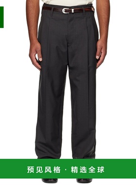 1h可退 香港直邮Lemaire 男士 灰色褶裥长裤 PA1169LF414男装