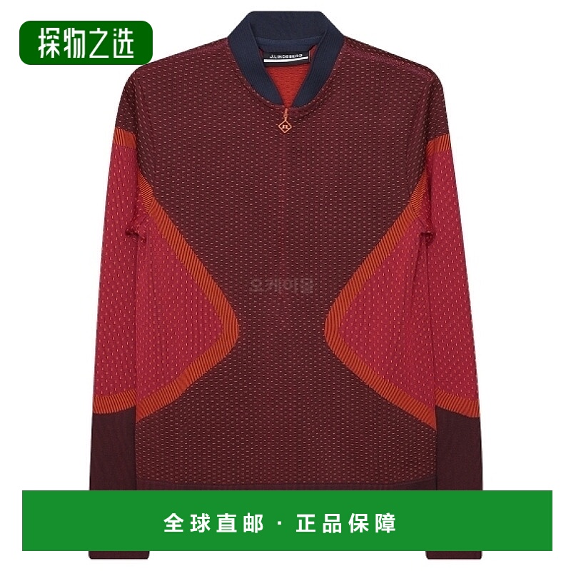韩国直邮J.Lindeberg金·林德伯格高尔夫服饰女款红色翻领拉链