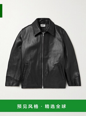 1h可退 香港直邮AGOLDE 男士 Chadwick 全粒面皮革夹克 A4023BLAC