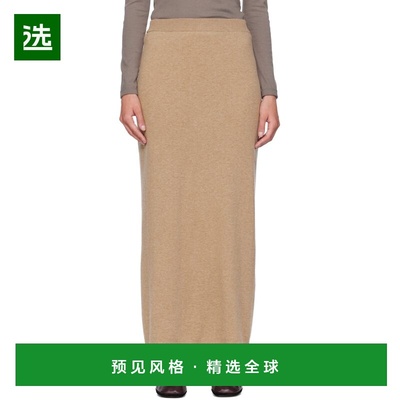 1h可退 香港直邮LISA YANG 女士 驼色 Charlotta 半身裙 2025116