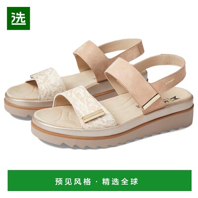 1h可退 【美国直邮】MEPHISTO女士时装凉鞋真皮时尚舒适百搭透气