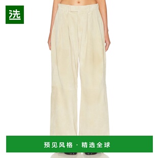 1h可退 香港直邮R13 女士 褶裥阔腿皮革裤子 R13WR440R547A