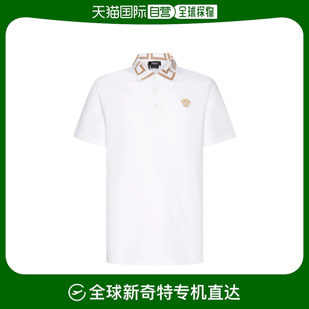 香港直邮versace 美杜莎图案翻领polo衫 a874021a04866短袖范思哲
