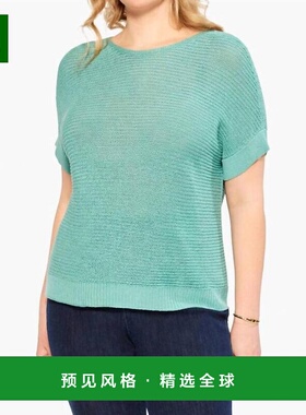 1h可退 【美国直邮】nic zoe 女士夏季圆领短袖毛衣 Dusty Aqua 5