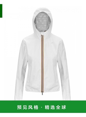 香港直邮K-WAY 女士户外风衣 K5127LW001WHITE SS2025 白色 徽标
