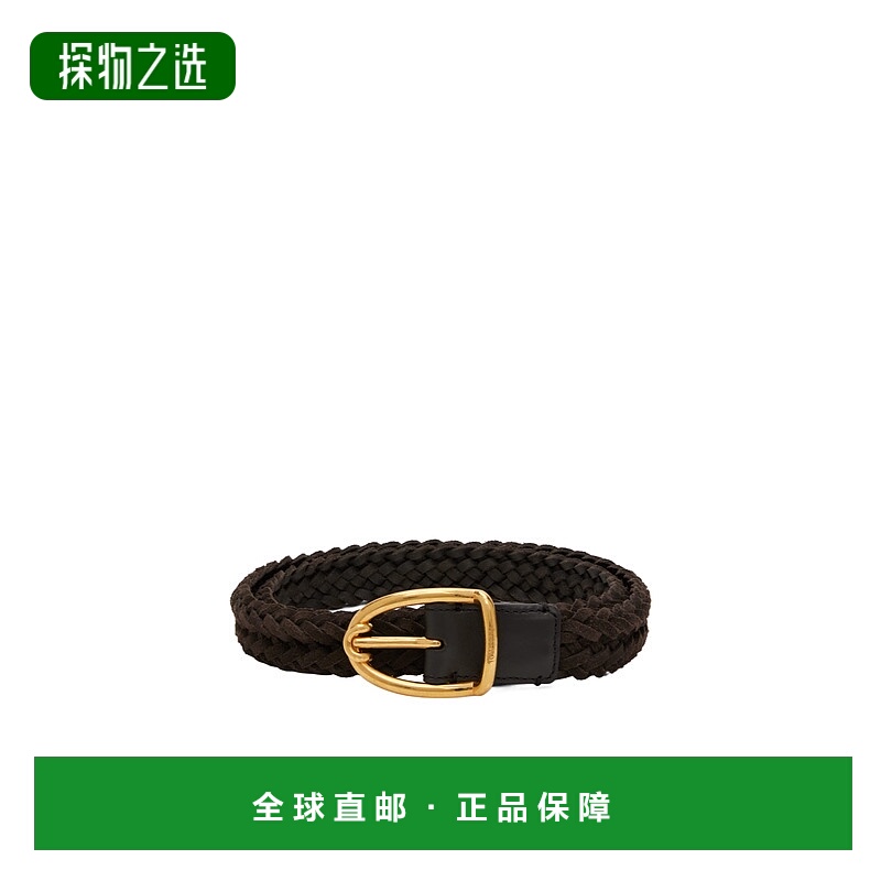 香港直邮Tom Ford Woven Suede Angled Buckle 腰带 TB314ICL095X