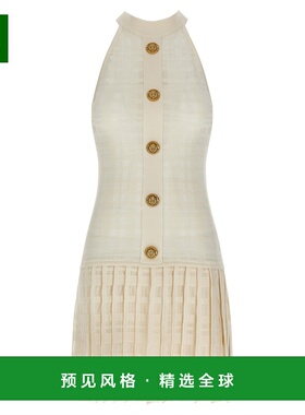 香港直邮BALMAIN 女士连衣裙 GF1R3375KJ360KA SS2026 白色 Tarta