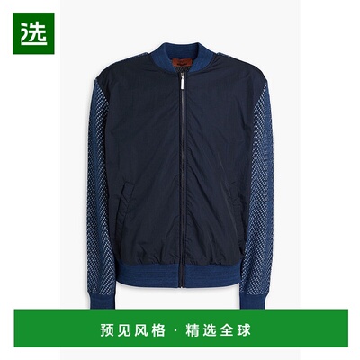 1h可退 香港直邮MISSONI 米索尼 男士 Shell-paneled 钩花棉混纺