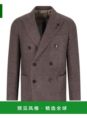 1h可退 香港直邮Lardini 男士 双排扣西装外套 ES660AEEIA54532