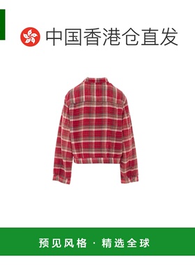 香港直邮R13 女士夹克 R13WR548R659B SS2026 红色 长袖格子夹克