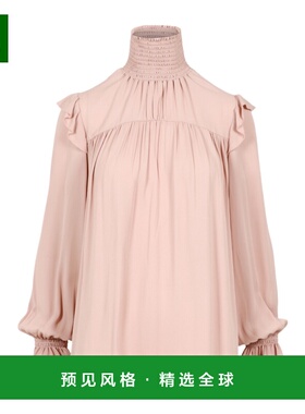 香港直邮N21 女士衬衫 G07151324151 AW2023 粉红色 花边袖衬衫