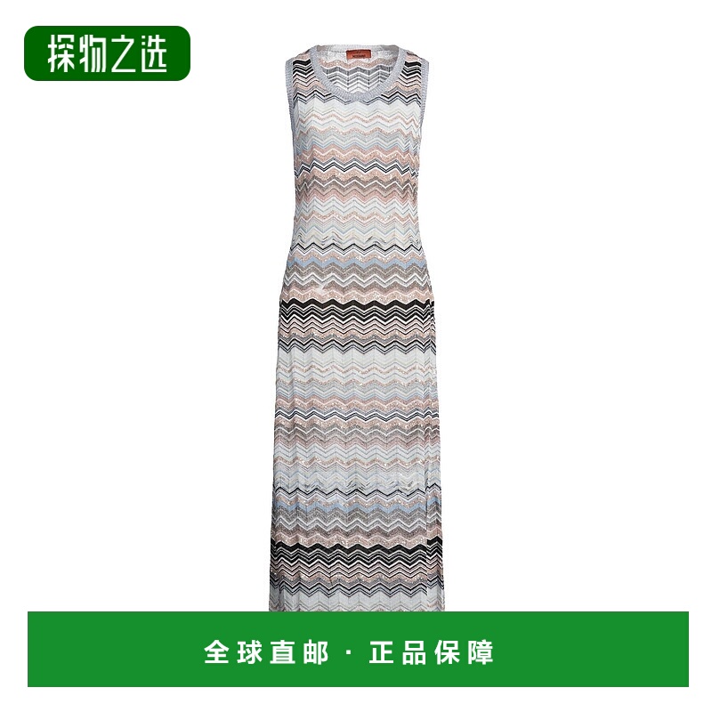 香港直邮MISSONI 米索尼 女士 长款连衣裙 beige米色 舒适时尚