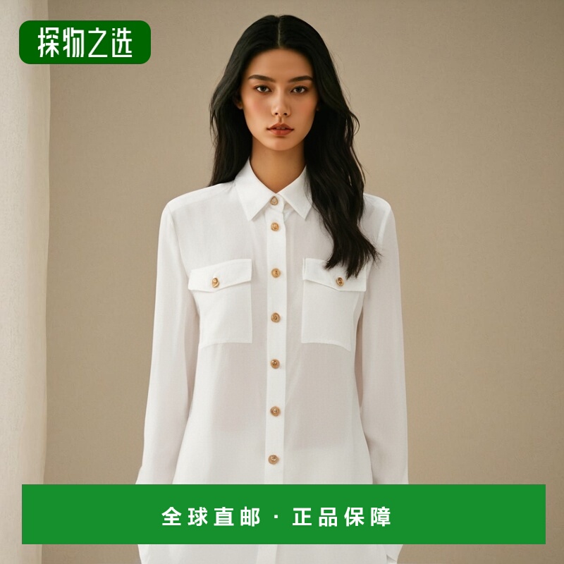 香港直邮Balmain 长袖纽扣衬衫 CF1HS050SD42