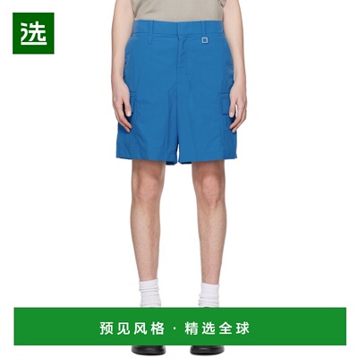 1h可退 香港直邮Wooyoungmi 吴阳米 男士 蓝色短裤 W231PT33