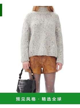 香港直邮Ganni 混纺长袖毛衣 K2294高领高档流行穿搭时尚百搭舒适