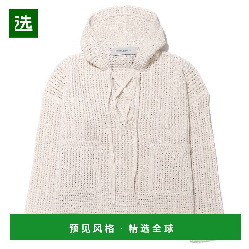 韩国直邮Golden Goose黄金鹅上装T恤男女款浅褐色薄款宽松简约