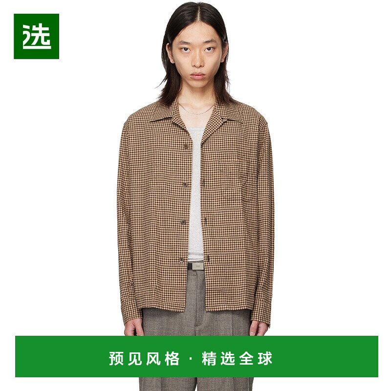 1h可退 香港直邮Our Legacy 男士 棕色 Heusen 衬衫 M4252HE