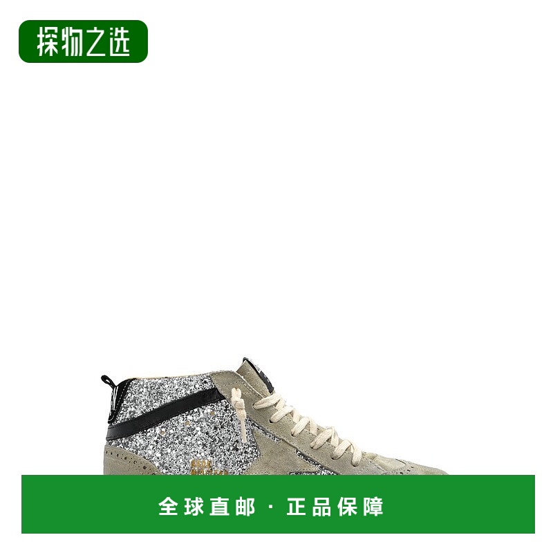 香港直邮GOLDEN GOOSE 女士 Mid Star 亮片繫帶運動鞋 GWF00122F0