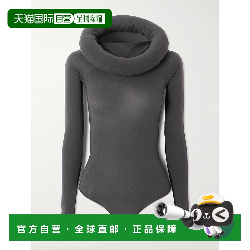 1h可退 香港直邮Alaïa 女士 连帽弹性针织连体衣 AA9B0409M826B84