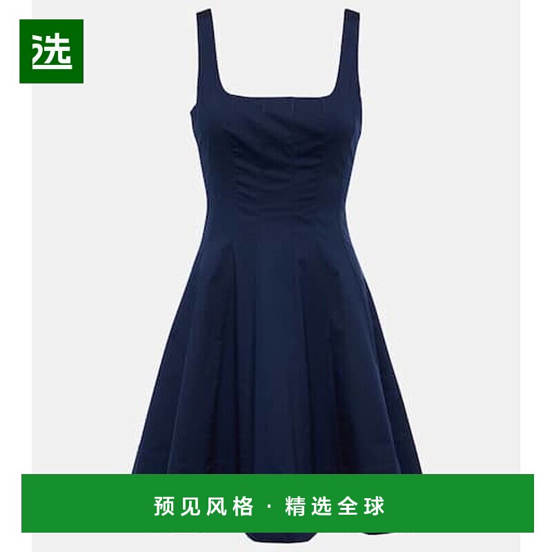 1h可退 香港直邮Staud 女士 Wells 棉府绸迷你连衣裙 001405