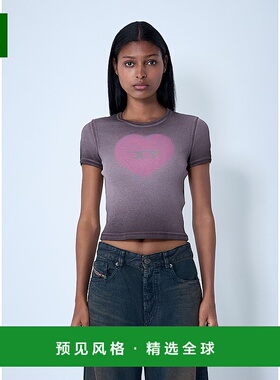 1h可退 香港直邮Diesel 迪赛 女士 T-Ele T 恤 A128360SQAD短袖