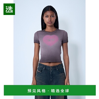 1h可退 香港直邮Diesel 迪赛 女士 T-Ele T 恤 A128360SQAD短袖