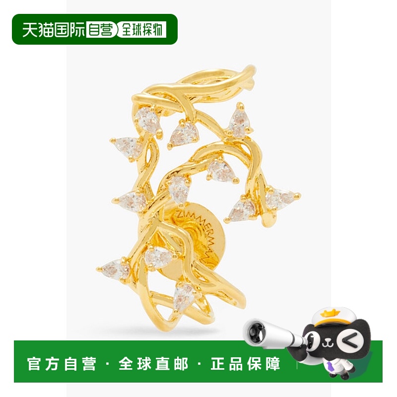 1h可退 香港直邮ZIMMERMANN 女士 12-karat 镀金水晶全耳式耳环 5