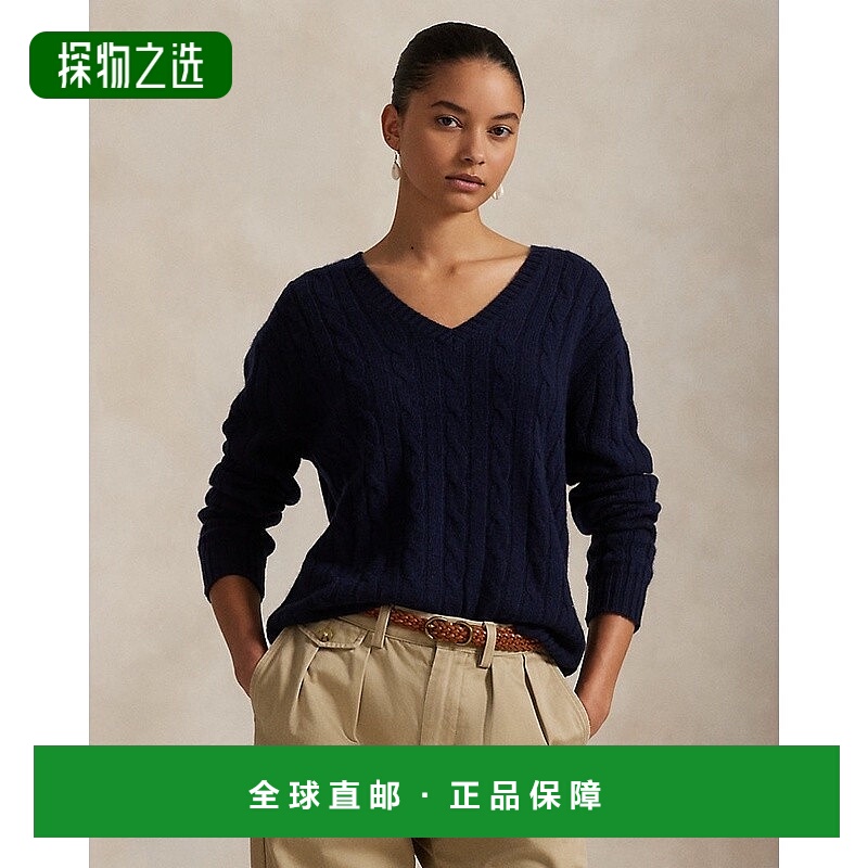 欧洲直邮RALPH LAUREN拉夫劳伦 Polo休闲羊绒粗针织毛衣
