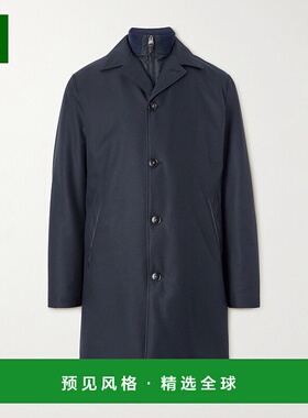 1h可退 Canali 康钠丽 男士 Shell 皮革边大衣 SG03330O1