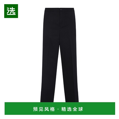 1h可退 香港直邮Casablanca 男士 斜纹棉布长裤 MPF25TR32101BLAC