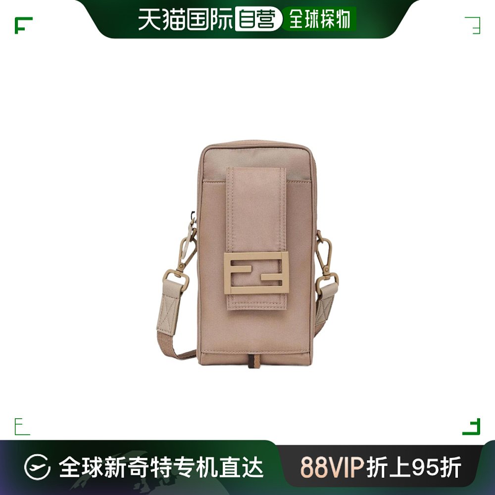 香港直邮Fendi Baguette徽标拉链手机包 7AS056AG0P