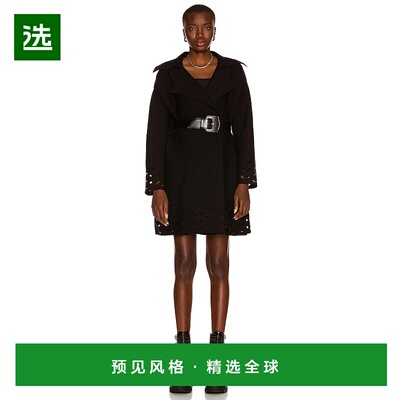 1h可退 香港直邮Alaïa 女士 宽松精细剪裁大衣 AA9M1015LM643