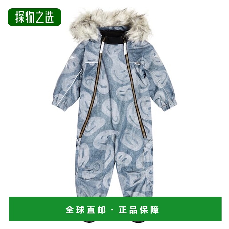 1h可退 香港直邮Molo 婴儿 Pyxis 印花儿童风雪服童装 blue蓝色