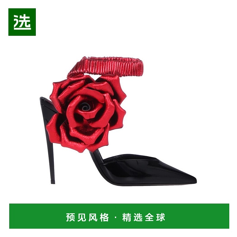 香港直邮Saint Laurent FREJA花朵高跟鞋 492924D6CD0尖头