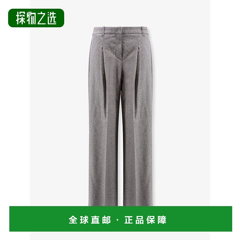 香港直邮BOSS 波士 女士 羊毛混纺裤子 50548280 grey灰色 舒适时