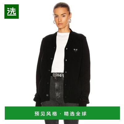 1h可退 香港直邮comme des garcons play 女士 羊毛黑色徽标针织