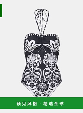 1h可退 香港直邮FARM RIO 女士 Leopards 花瓣图案挂脖泳衣