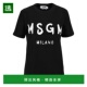 香港直邮Msgm 女士 徽标T恤 1h可退 2000MDM510200002 black黑色