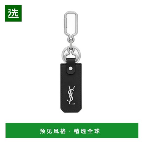香港直邮Saint Laurent CASSANDRE 皮钥匙圈 777523BWR0E登山扣
