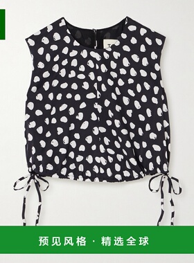 1h可退 香港直邮TOVE 女士 Cecily tie-detailed 短款波尔卡圆点