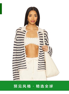 1h可退 香港直邮rag bone 瑞格布恩 女士 Khloe 条纹针织开衫 WAS