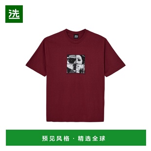 香港直邮STUSSY 男士T恤 1905120BURGUNDY SS2025 棕色 短袖T恤