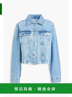 1h可退 香港直邮Frame Denim 女士 磨破牛仔布夹克 VDJ727RTYR