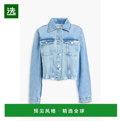 1h可退 香港直邮Frame Denim 女士 磨破牛仔布夹克 VDJ727RTYR